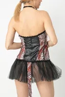 Tül Detay Korse Leopar Kadın Kostüm Phevos 012-000139 görsel 5