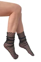 Tül Puan Soket Çorap Siyah Daymod D1521142 Siyah