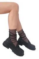 Tül Rib Soket Çorap Siyah Daymod D1521141 Siyah