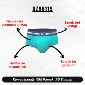 Darkzone Turkuaz Hipster Erkek Slip  Darkzone DZN6119 - Alternatif Görünüm