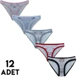 Leona Bayan Bikini Külot 12'li Tutku 0541 Karışık Renk