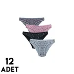 Karışık Desenli Hilda Kadın Bikini Külot 12'li Tutku 0585 Karışık Renk görsel 4