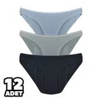 Jakarlı Kadın Bikini Külot 12'li Tutku 0679 Beyaz detay görünüm