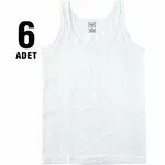 Beyaz Erkek Çocuk Ribana Atlet 6'lı Tutku 0125 Beyaz detay görünüm