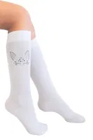 Unicorn Taşlı Çocuk Dizaltı Çorap Beyaz Daymod D2242006 Beyaz detay görünüm