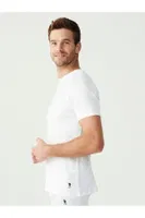 U.S Polo 2Li Yuvarlak Yaka Erkek T-shirt 90002 Beyaz görsel 4