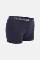 U.s. Polo Assn Erkek 2li Düz Lacivert ve Baskılı Boxer 80476 Lacivert görsel 4