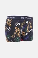 U.s. Polo Assn Erkek 2li Düz Lacivert ve Baskılı Boxer 80476 Lacivert görsel 5
