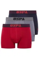 U.S. Polo Assn. Erkek 3Lü Pamuklu Boxer 80521 Bordo