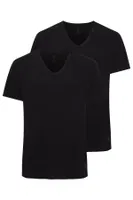 U.S. Polo Assn. Erkek Battal Siyah 2Li V Yaka T-shirt 90001 Siyah görsel 6