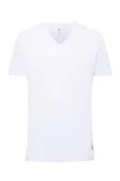 U.S. Polo Assn. Erkek Battal Siyah 2Li V Yaka T-shirt 90001 Beyaz detay görünüm