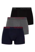 U.S. Polo Assn. Pamuklu Erkek 3Lü Boxer 90005 Siyah
