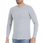Uzun Kollu Gri O-Yaka Likralı Erkek T-Shirt Yıldız 87 Gri
