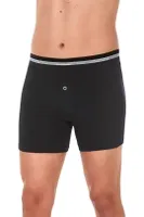 Uzun Likralı Erkek Siyah 3'lü Paket Boxer Yıldız 111 Siyah