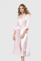 Uzun Saten Sabahlık Ahu Lingerie 7472 Pembe görsel 7