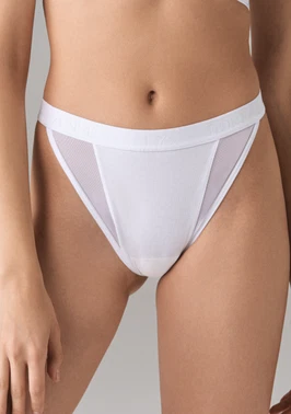 Doreanse V Kesim Tül Detaylı Yüksek Bel Kadın Slip Doreanse 7153 - Alternatif Görünüm