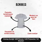 V Yaka Gri Erkek T-shirt Darkzone DZN8613 görsel 5