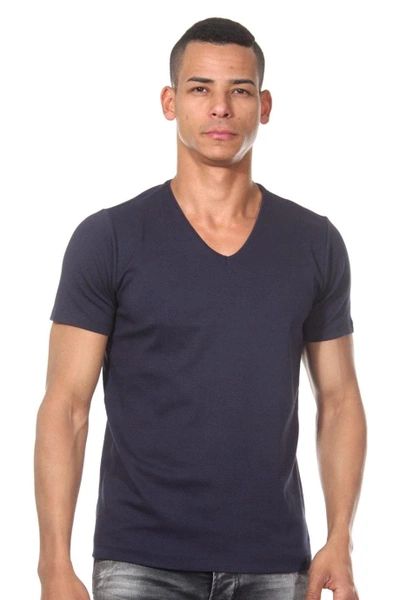 V Yaka Lacivert Erkek T-shirt Darkzone DZN8614