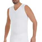 V-Yaka Ribana Pamuk 3'lü Paket Beyaz Sıfır Kollu Erkek Atlet Yıldız 22 Beyaz