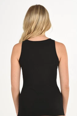 Özkan V Yaka Tül Detaylı Pamuklu Modal Kalın Askılı Kadın Atlet Özkan 26531  - Alternatif Görünüm