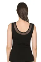 V Yaka Tüllü Modal Pamuklu Kalın Askılı Kadın Atlet Özkan 22848  Siyah görsel 6