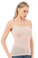 Viskon Transferli Ribana Esnek İp Askılı Örme Kadın Atlet Özkan 27106  Somon görsel 11
