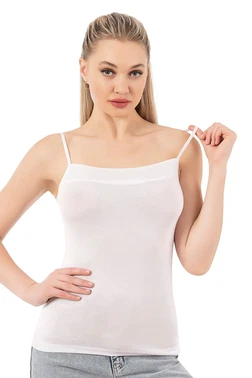 Özkan Viskon Yakası Saten Esnek Yumuşak İnce Askılı Kadın Atlet Özkan 2041 