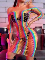 Gökkuşağı Elbise Kadın Vücut Çorabı Vivaldy 4542 görsel 4