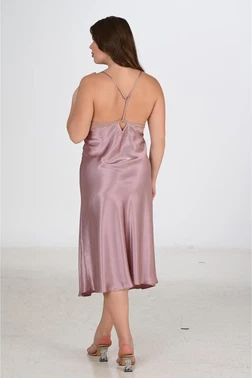 Ahu Lingerie Vizon Sabahlık 2li Takımı Bigsize Ahu 6227 - Alternatif Görünüm