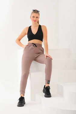 Vogsing Cepli Fitilli Vizon Kadın Tek Eşofman Altı Vogsing 387