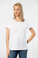 Bisiklet Yaka Pamuklu Kısa Kollu Kadın Tshirt Wtshirt London