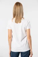 Bisiklet Yaka Pamuklu Kısa Kollu Kadın Tshirt Wtshirt London farklı açı