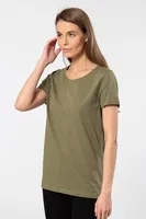 Düz Kesim Kısa Kollu Wtshirt London Kadın Tshirt detay görünüm