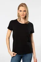 Pamuklu Siyah Kısa Kollu Kadın Tshirt Wtshirt London Siyah