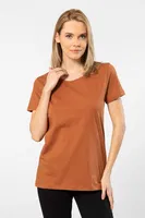 Bisiklet Yaka Kısa Kollu Kadın Tshirt Wtshirt London