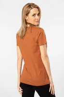 Bisiklet Yaka Kısa Kollu Kadın Tshirt Wtshirt London farklı açı