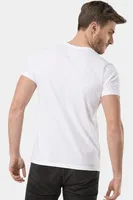 Kısa Kollu V Yaka Pamuklu Erkek Wtshirt New York farklı açı