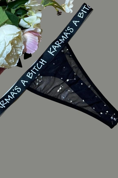 Yazılı Transparan String Külot Vonda Wear 81900