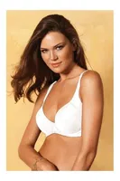 Yeni İnci Balenli Kaplı İnce Askı Desteksiz Sütyen Nefes Alan Sütyen 6025 Beyaz farklı açı