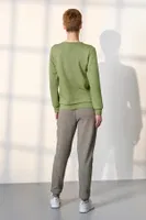 Yeşil Sweatshirt Gri Jogger Kadın Eşofman Takımı Doreanse 25K4049 detay görünüm