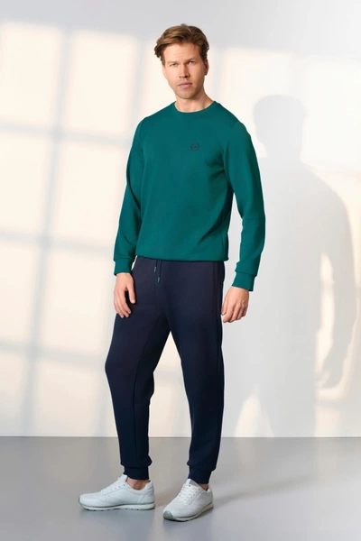 Yeşil Sweatshirt Lacivert Jogger Erkek Eşofman Pijama Takımı Doreanse 25K4549