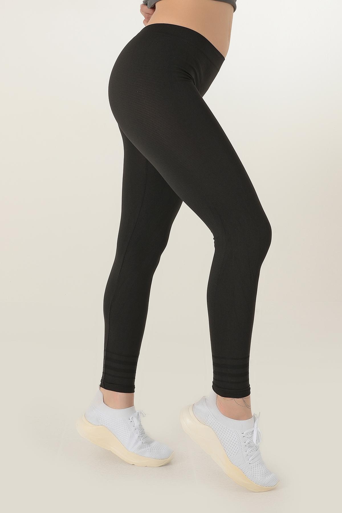 Yüksek Bel Desenli Spor Seamless Tayt Miorre 999-ZZ0135