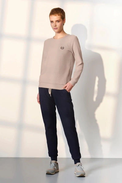 Yuvarlak Yaka Pudra Kaşkorse Örme Kadın Pijama Takımı Doreanse 25K4042