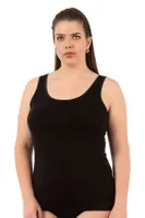 Yuvarlak Yaka Viskon Esnek Yumuşak Kalın Askılı Büyük Beden Örme Kadın Atlet Özkan 25922  Siyah farklı açı