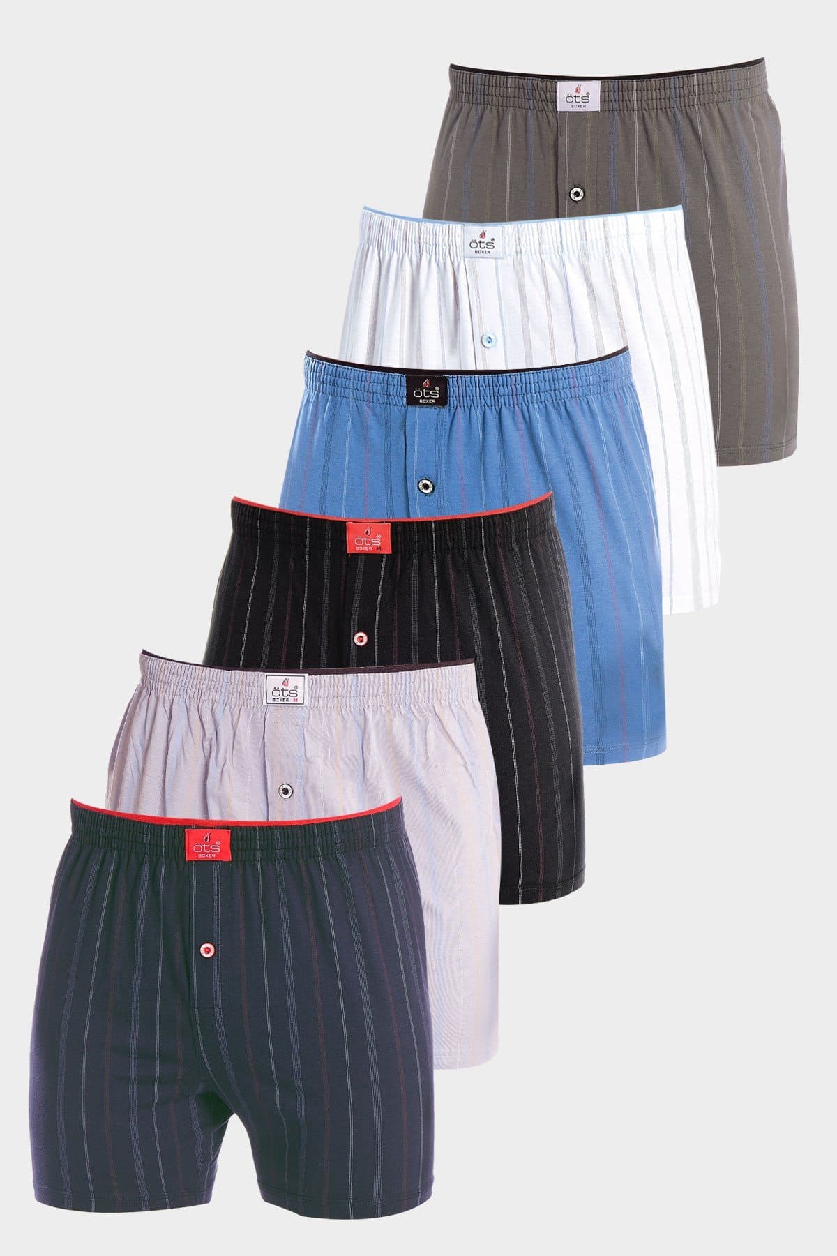 %100 Pamuk Erkek Boxer Süprem  ÖTS 2652 - 6 ADET