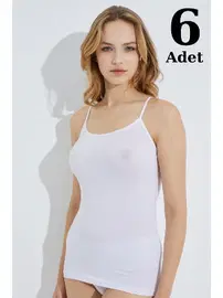 Arma Yıldız  Ribana İp Askılı Atlet 6lı Paket Arma Yıldız 3304 - 6 ADET