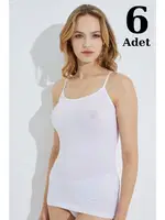  Ribana İp Askılı Atlet 6lı Paket Arma Yıldız 3304 - 6 ADET Beyaz