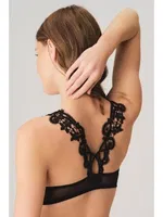 2 Li Sütyen String Takım Push Up Somon Siyah farklı açı