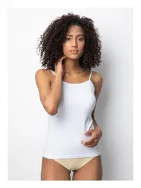 Donex İnce Askılı Likralı Kadın Atlet Beyaz Donex 2008