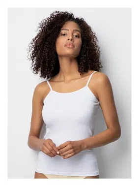 Donex İnce Askılı Likralı Kadın Atlet Beyaz Donex 2008 - Alternatif Görünüm